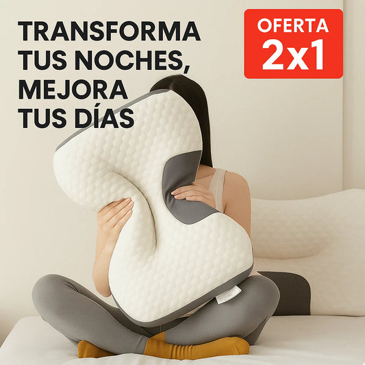 🛏️ Almohada Cervical Ortopédica 2X1 | Dile Adiós al Dolor de Cuello y Despierta Renovado