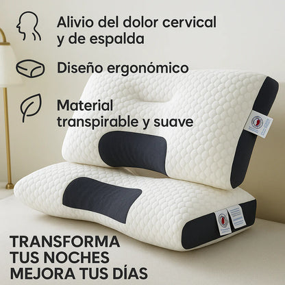 🛏️ Almohada Cervical Ortopédica 2X1 | Dile Adiós al Dolor de Cuello y Despierta Renovado