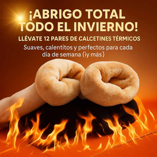 🔥 Pack x12 Calcetines Térmicos Polar | Invierno sin Frío | Ultra Suaves y Resistentes